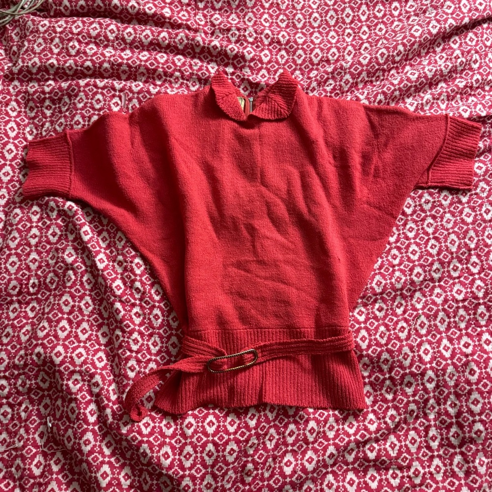 Vintage Wool Sweather Set Top & Skirt Loftie’s 1950’s
